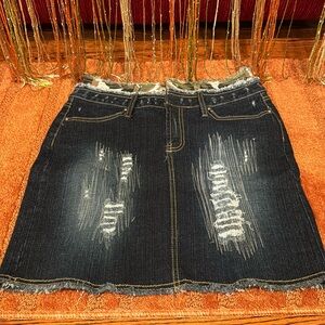 Denim skirt midi length